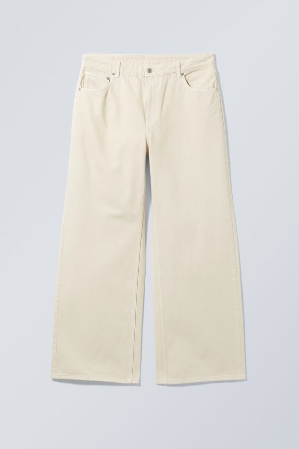 Weekday Ace High Wide Jeans Off-white