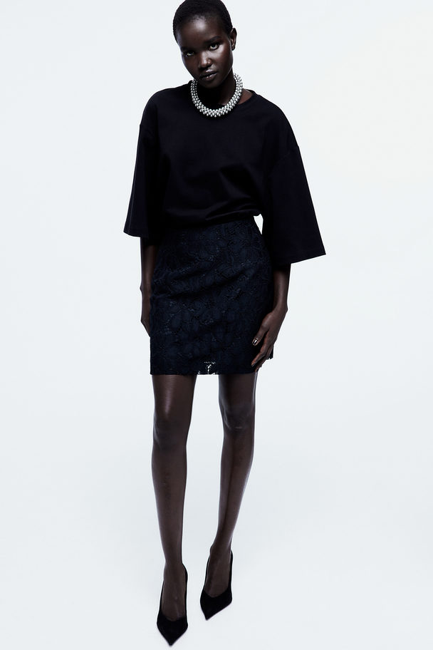 H&M Lace Skirt Black