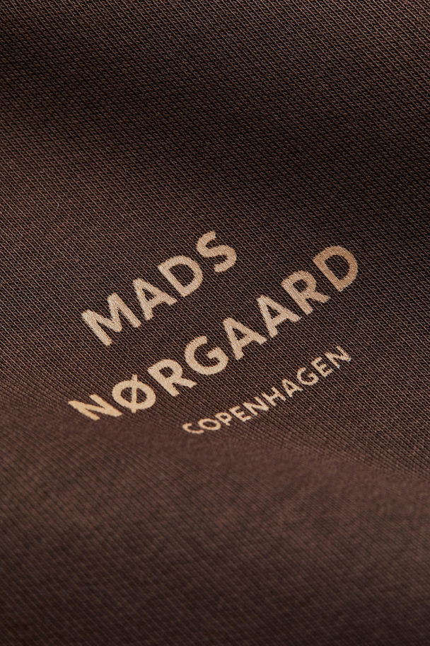 Mads Nørgaard Standard Hoodie Logo Sweat Dunkelbraun