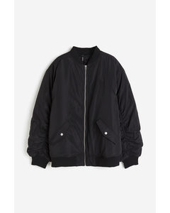 Oversized Bomber Jacket Black