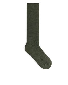Wool Socks Dark Khaki Green