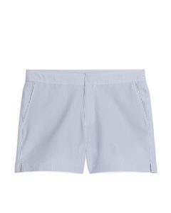 Seersucker Swim Shorts White/blue