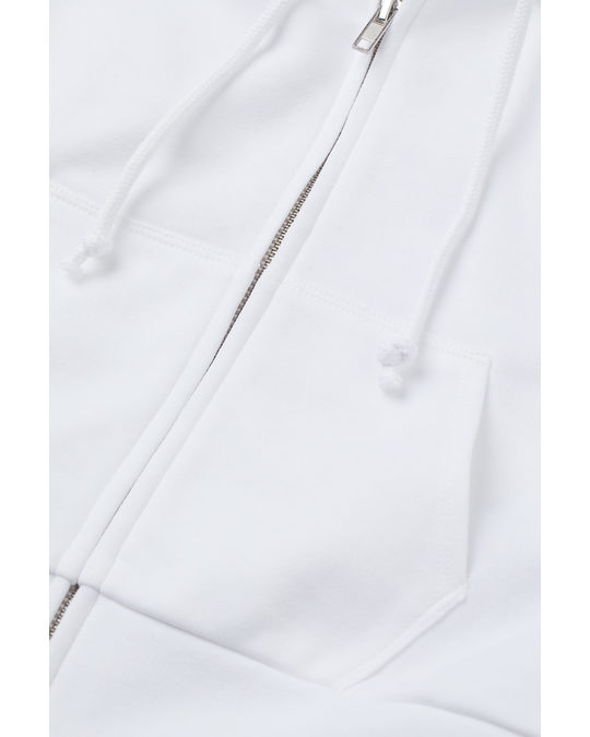 H&M Sleeveless Zip-through Hoodie White