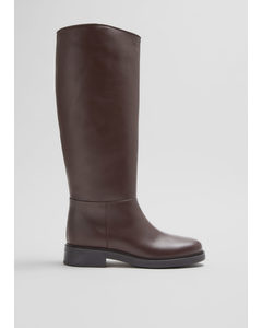 Leather Riding Boots Brown