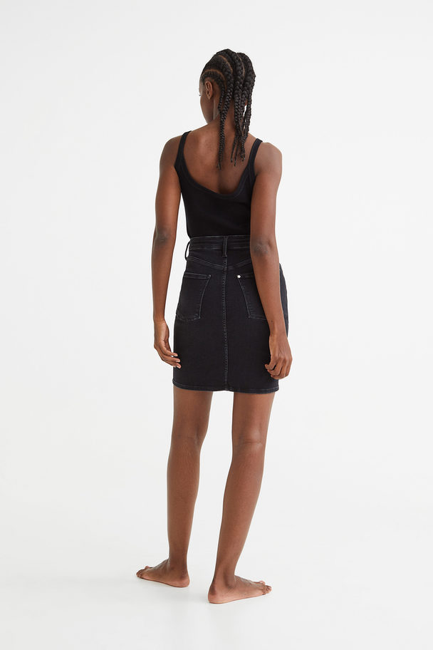 H&M True To You Denim Skirt Black