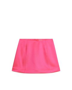 Satin Mini Skirt Pink