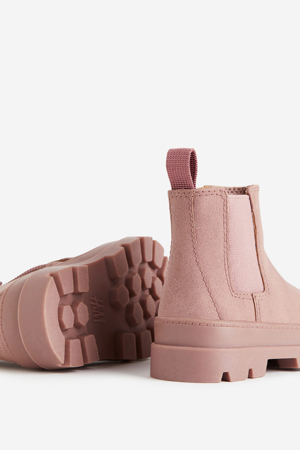 H&M Chunky Chelsea Boots Dusty Pink