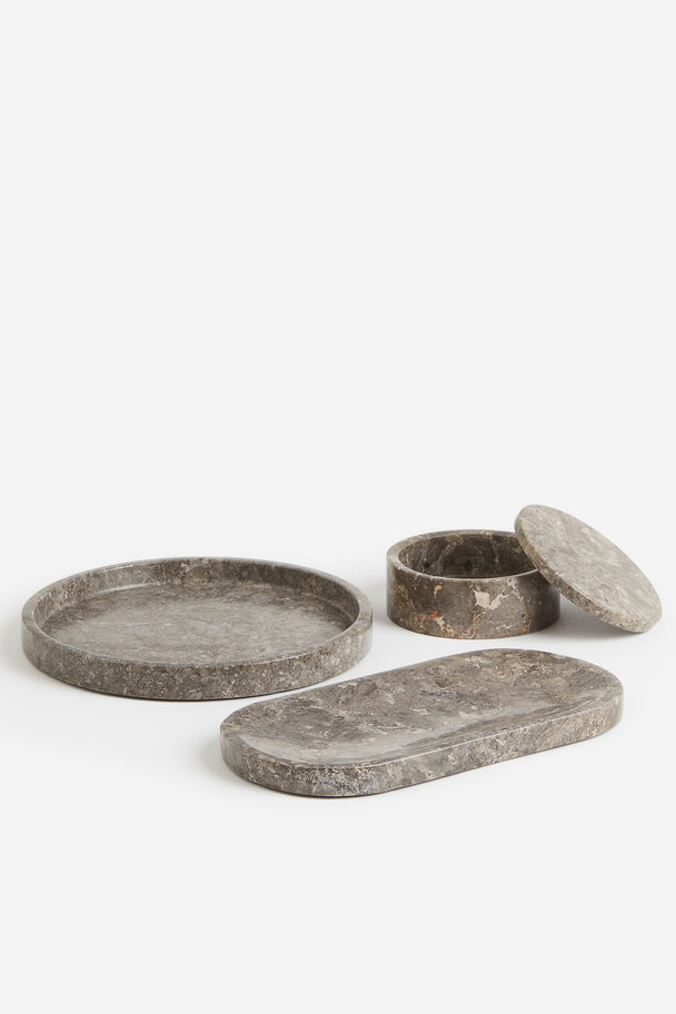 H&M HOME Marble Tray Grey/marble-patterned