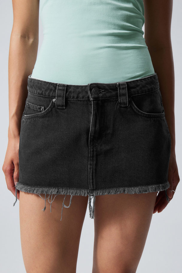 Weekday Ceinture Denim Mini Skirt Bläcksvart