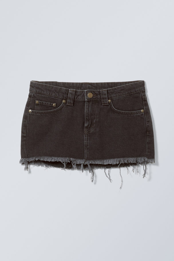 Weekday Ceinture Denim Mini Skirt Bläcksvart