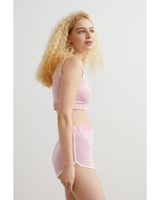 H&M 2-piece Top And Shorts Set Pink