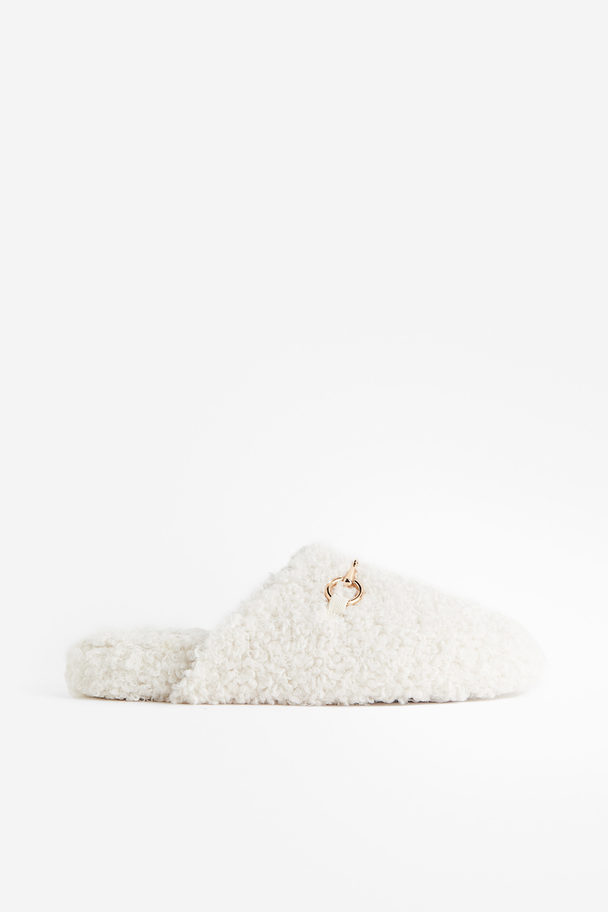 H&M Snaffle-detail Slippers Cream