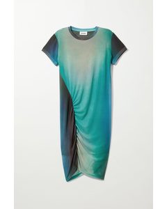 Darcy Ruched Dress Turquoise