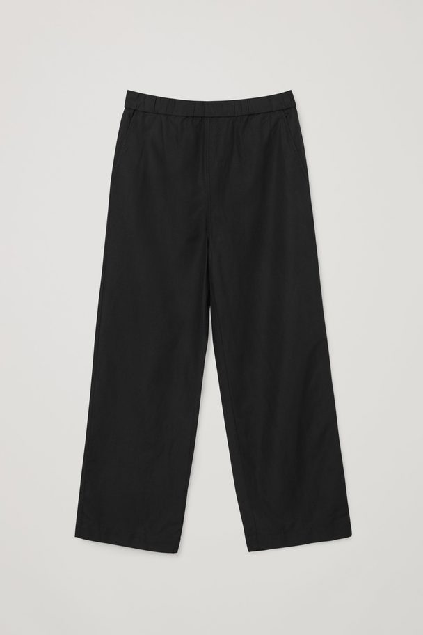 COS Elasticated Trousers Black