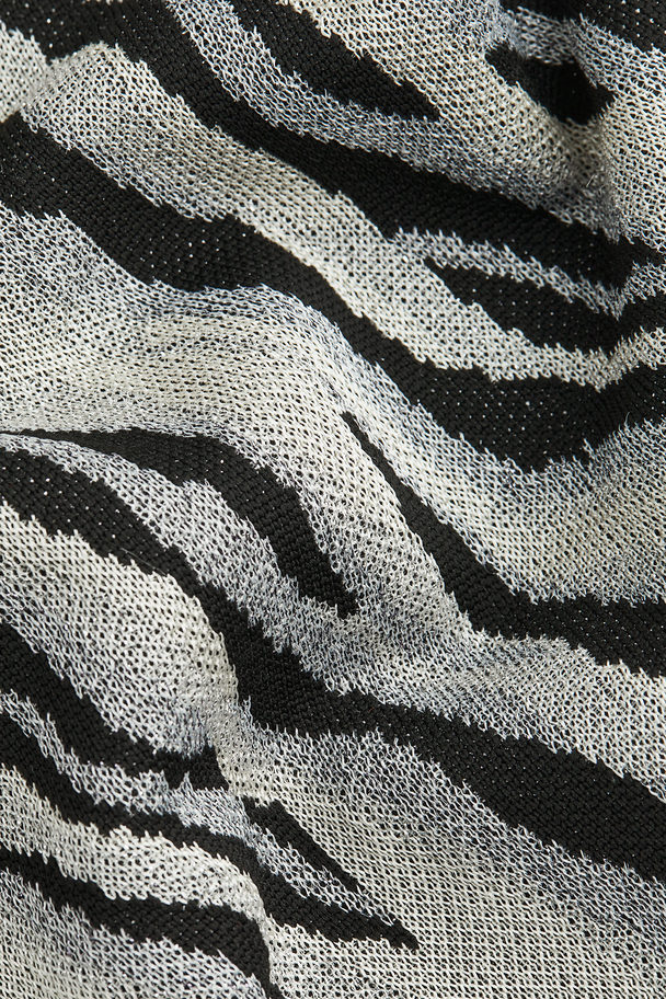 H&M One-shoulder Bodycon Dress Grey/patterned