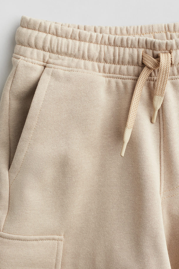 H&M Cargo-Sweatshorts Hellbeige