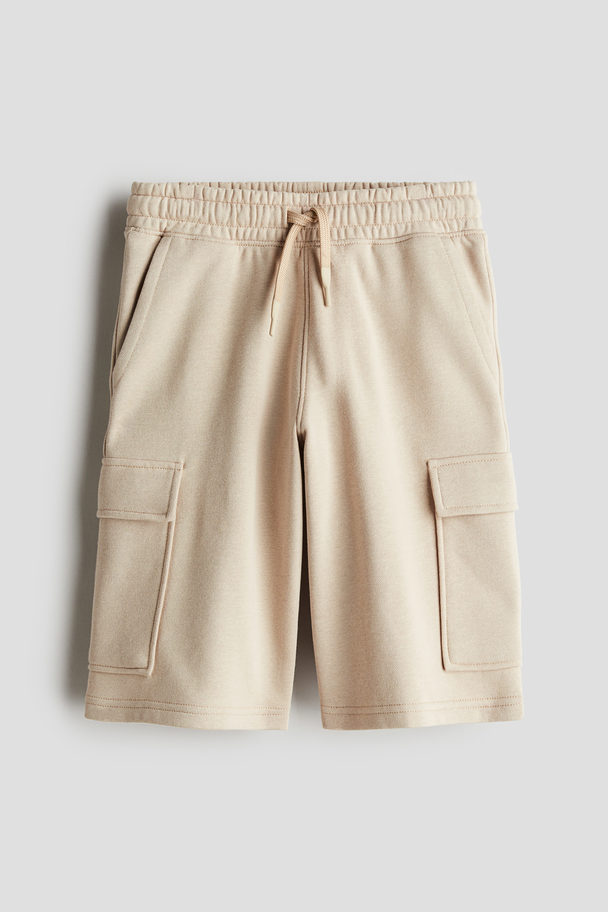 H&M Cargo-Sweatshorts Hellbeige