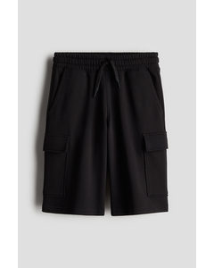 Cargo-Sweatshorts Schwarz