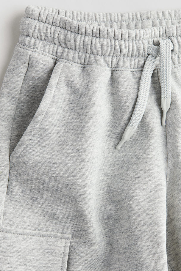 H&M Cargo-Sweatshorts Hellgraumeliert