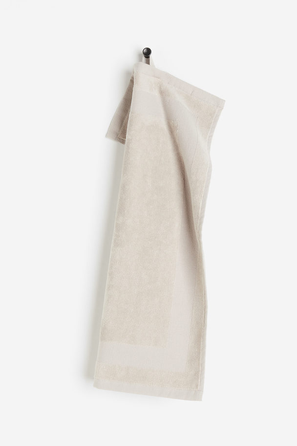 H&M HOME Velour Guest Towel Light Beige