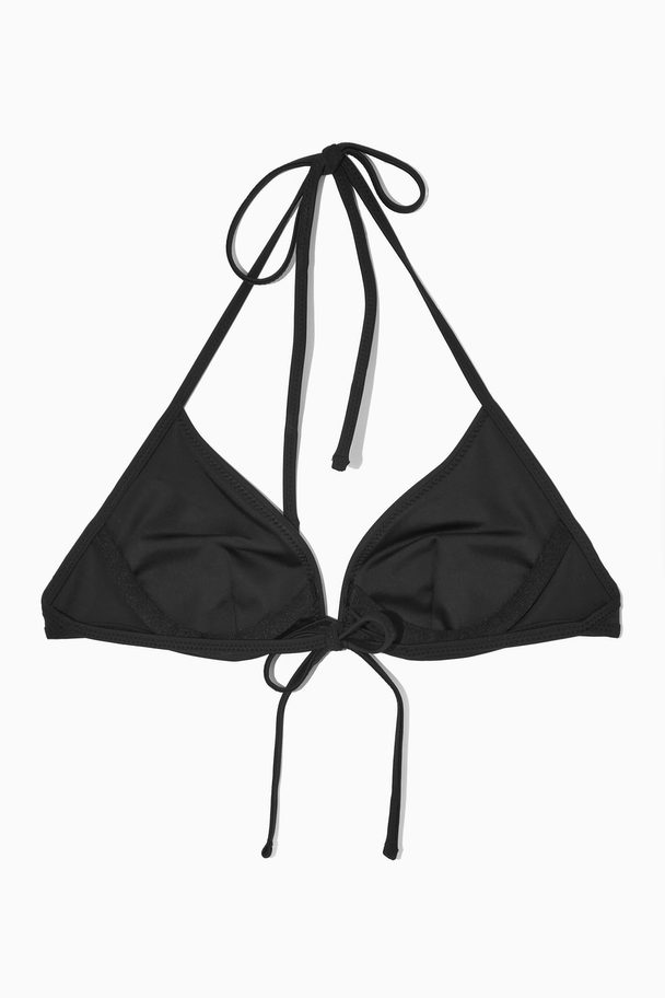 COS Underwired Triangle Bikini Top Black