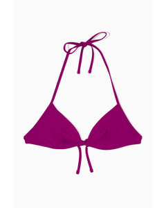 Underwired Triangle Bikini Top Purple