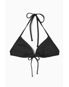 Underwired Triangle Bikini Top Black