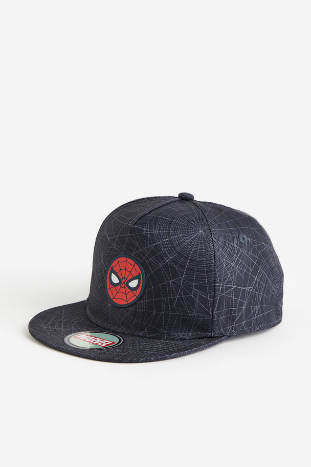 H&M Caps Med Motiv Sort/spider-man