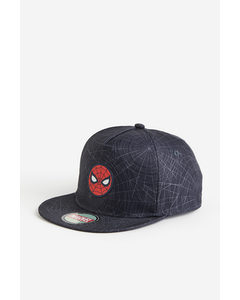 Caps Med Motiv Sort/spider-man