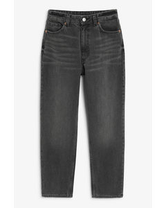 Taiki High Waist Tapered Washed Black Jeans Washed Black