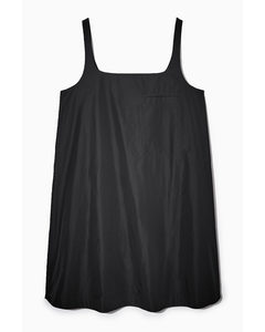 Contrast-panel Mini Dress Black