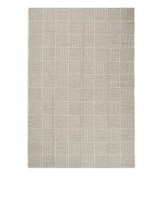 Teppich, 200 x 300 cm Cremeweiß/Grau