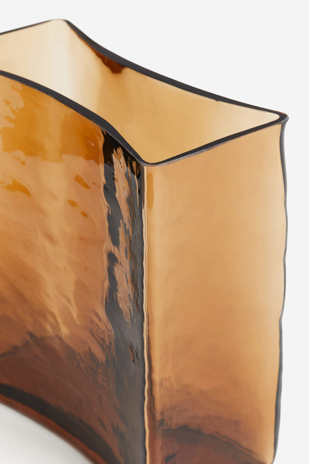 H&M HOME Glasvase mit Struktur Amber