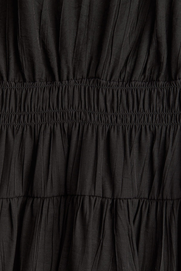 H&M Smock-detail Dress Black