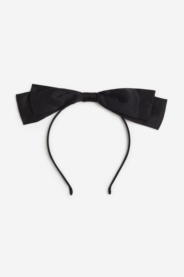H&M Bow-detail Alice Band Black