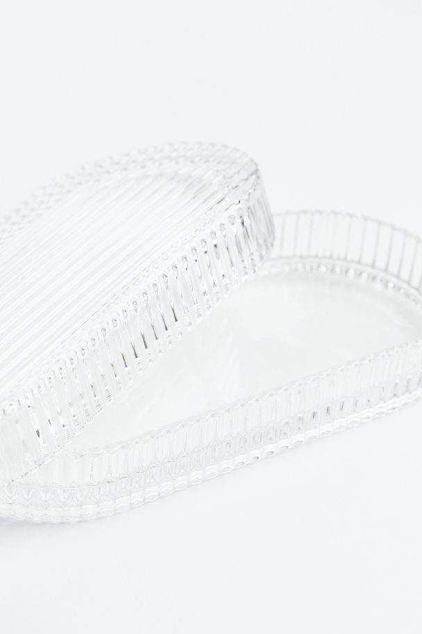 H&M HOME Ovaal Glazen Potje Helder Glas