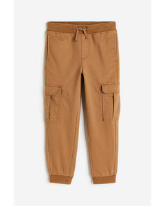 Cargohose in Slim Fit Hellbraun