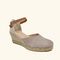 Amorgos Jute Beige Leather And Split Leather Sandals