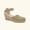 Amorgos Jute Beige Leather And Textile Sandals