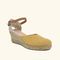 Amorgos Jute Yellow Leather And Split Sandals