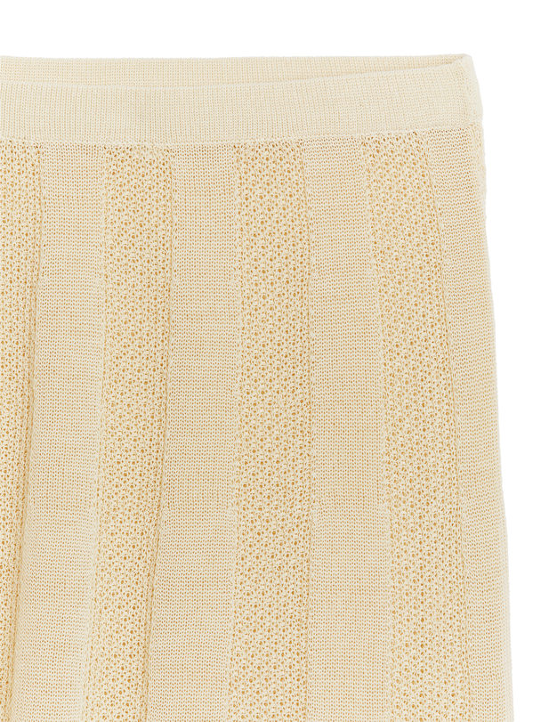 ARKET Lace-knit Skirt Cream