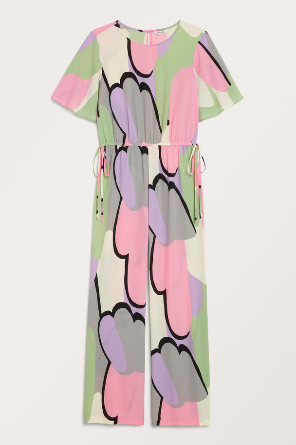 Monki Kurzärmeliger Jumpsuit  Bunte Wolken