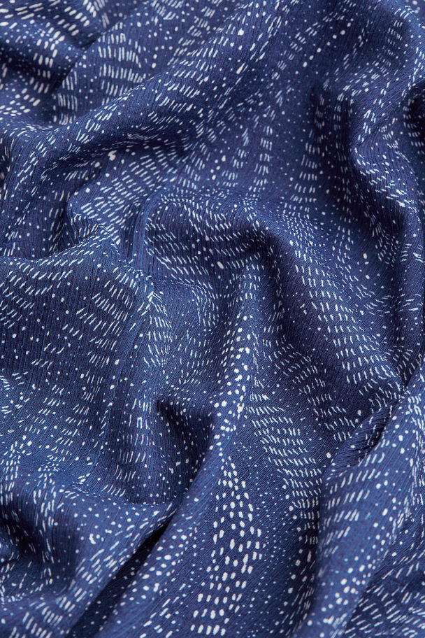 H&M Vid Kjole I Jersey Klar Blå/mønstret