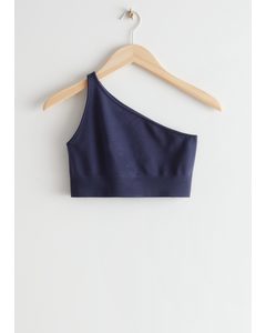 One-Shoulder-Yogatop Blau
