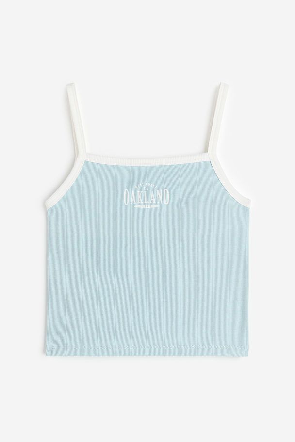 H&M Strappy Top Light Turquoise/oakland