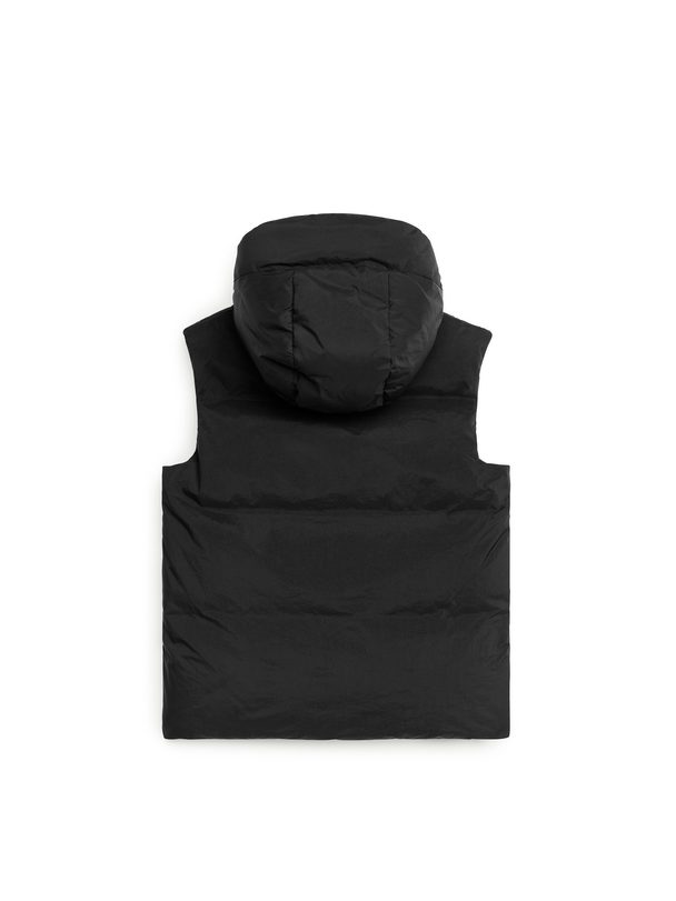 ARKET Detachable Hood Vest Black