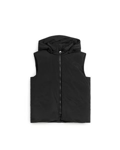 Detachable Hood Vest Black