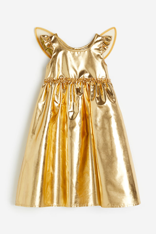 H&M Udklædningsdragt Med Vinger Guld