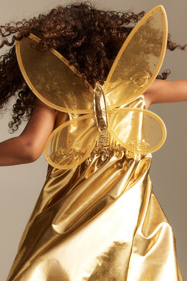 H&M Udklædningsdragt Med Vinger Guld