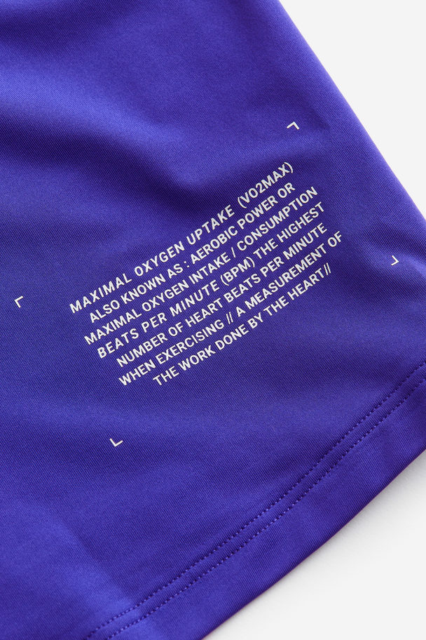 H&M DryMove™ Sportshirt mit Kurzreißverschluss Knalllila